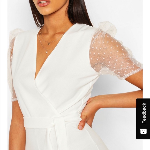 White Tapered Jumpsuit - Picture 2 of 2